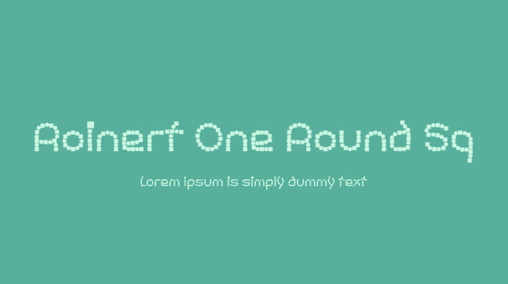 Roinert One Round Sq  Font Family