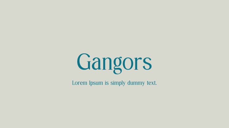 Gangors Font