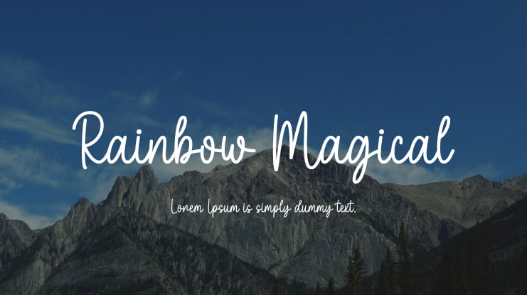 Rainbow Magical Font