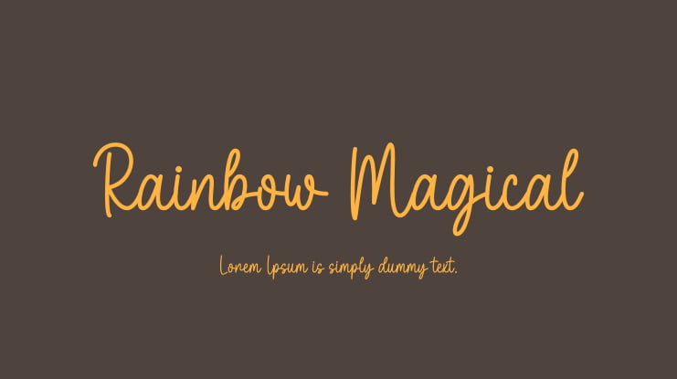 Rainbow Magical Font