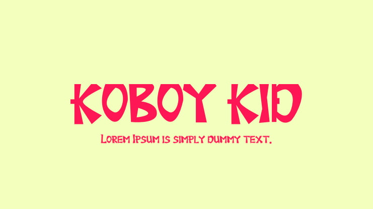 KOBOY KID Font