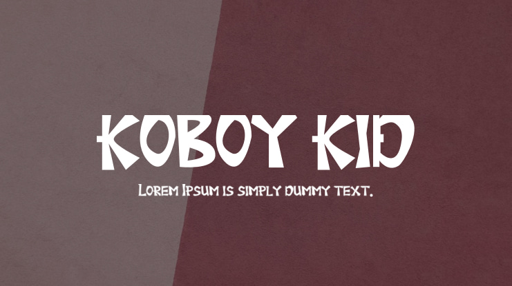 KOBOY KID Font