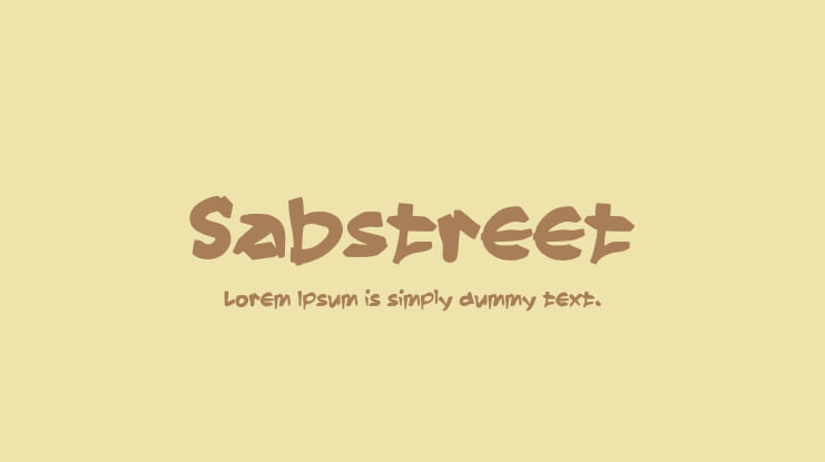 Sabstreet Font