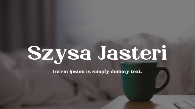 Szysa Jasteri Font