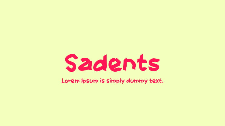 Sadents Font