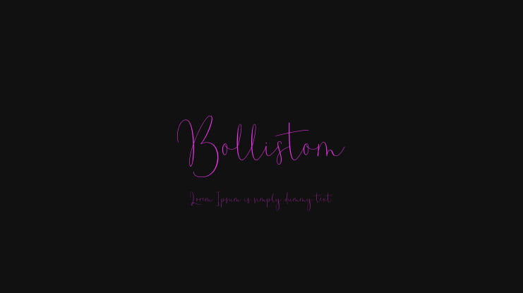 Bollistom Font