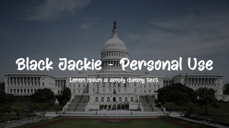 Black Jackie - Personal Use Font