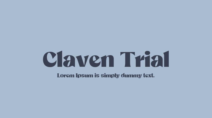 Claven Trial Font