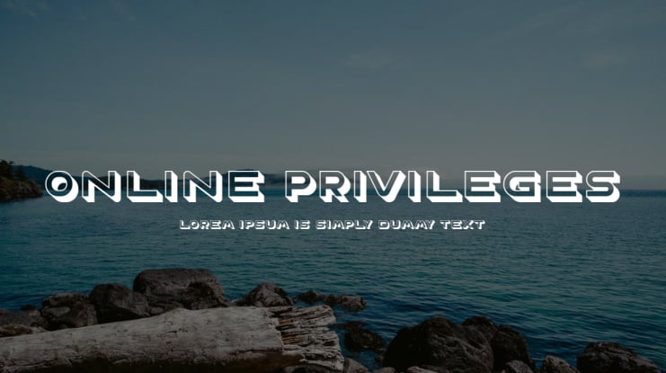 Online Privileges Font