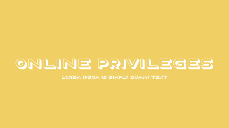 Online Privileges Font