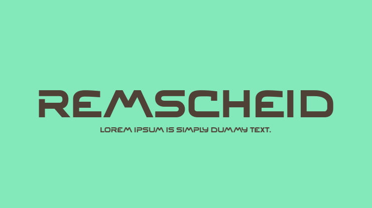 Remscheid Font