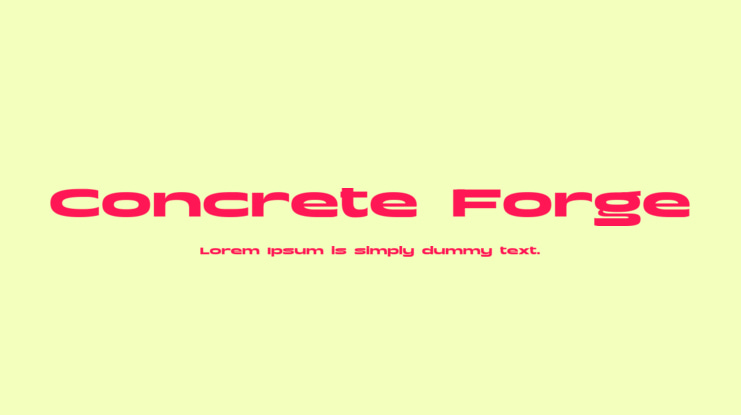 Concrete Forge Font