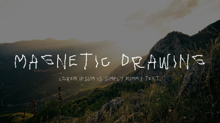 Magnetic Drawing Font