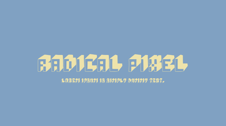 Radical Pixel Font