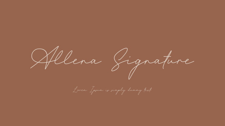 Allena Signature Font