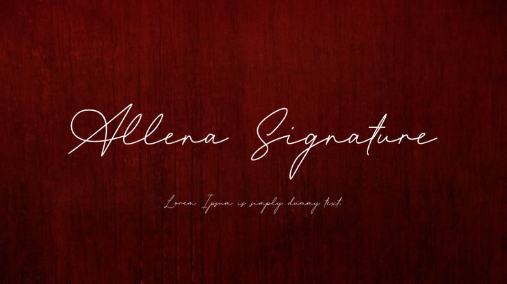 Allena Signature Font