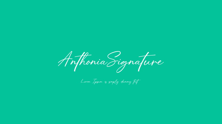 AnthoniaSignature Font