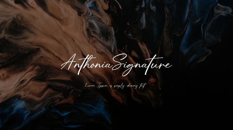 AnthoniaSignature Font