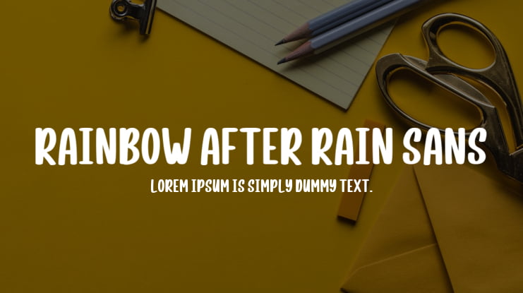 Rainbow After Rain Sans Font Family