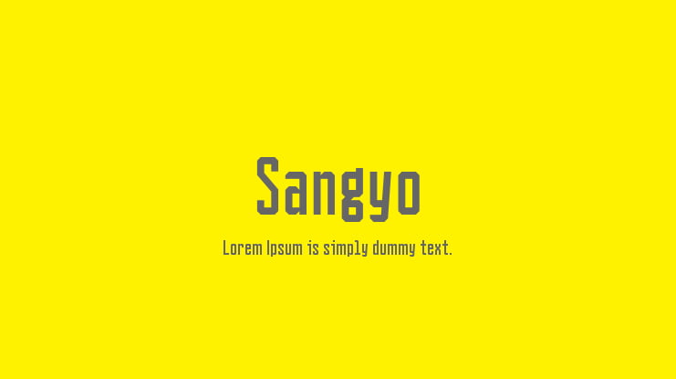 Sangyo Font Family