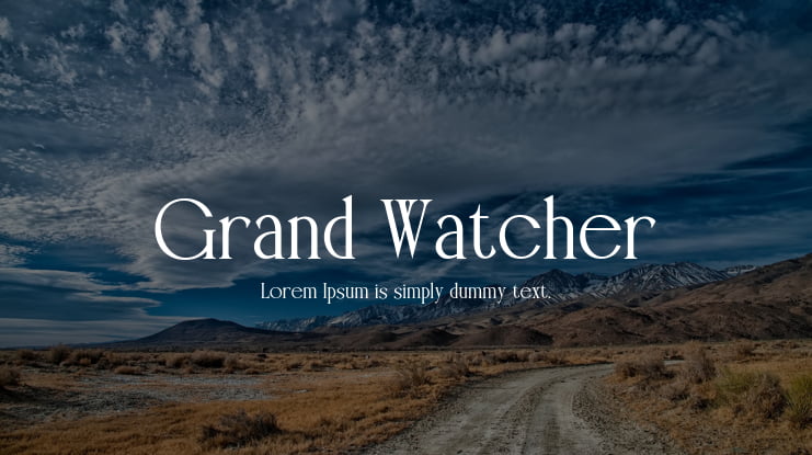 Grand Watcher Font