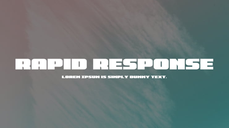 Rapid Response Font Family