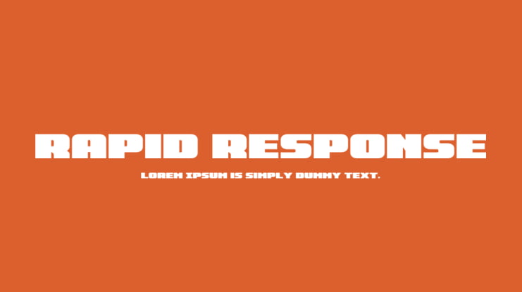 Rapid Response Font Family