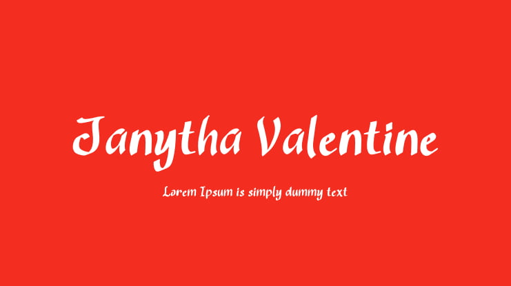 Janytha Valentine Font