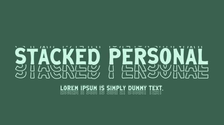 Stacked Personal Font