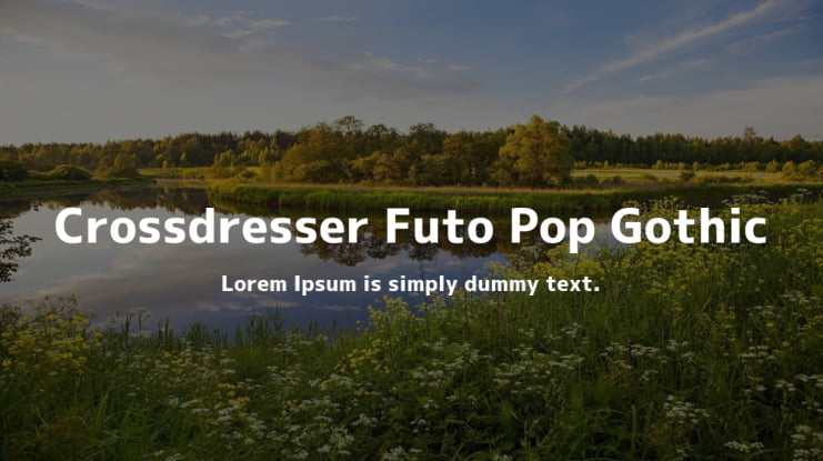 Crossdresser Futo Pop Gothic Font