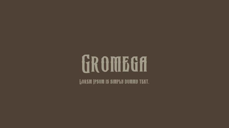 Gromega Font