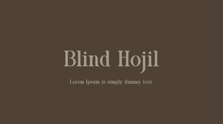 Blind Hojil Font