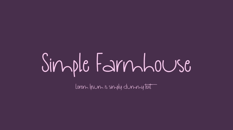 Simple Farmhouse Font