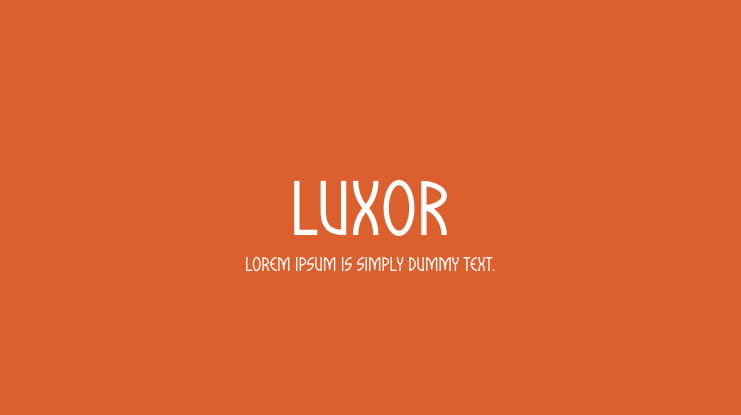 LUXOR Font