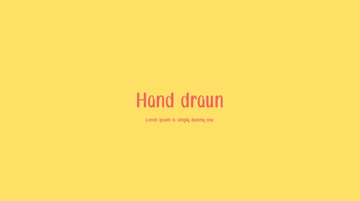 Hand draun Font