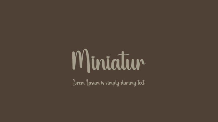 Miniatur Font