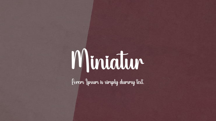 Miniatur Font