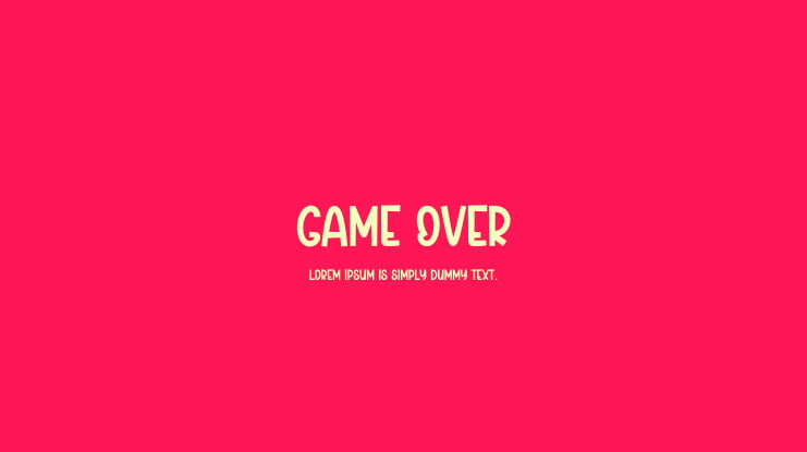 Game Over Font