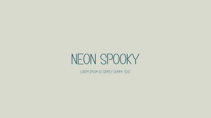 Neon Spooky Font