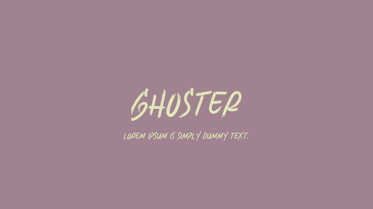 Ghoster Font