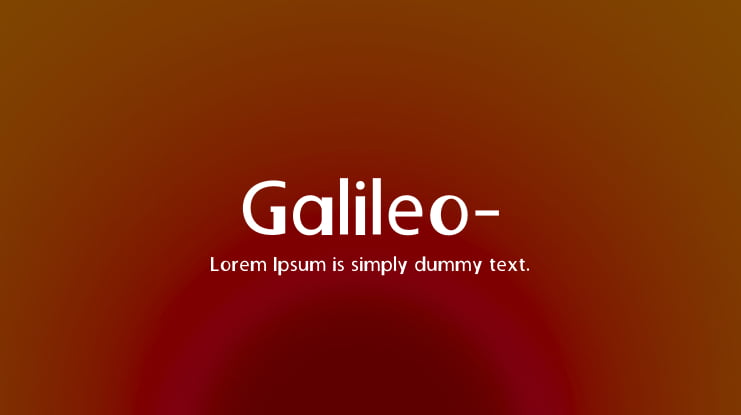 Galileo- Font