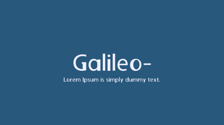 Galileo- Font