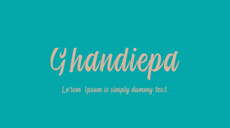 Ghandiepa Font