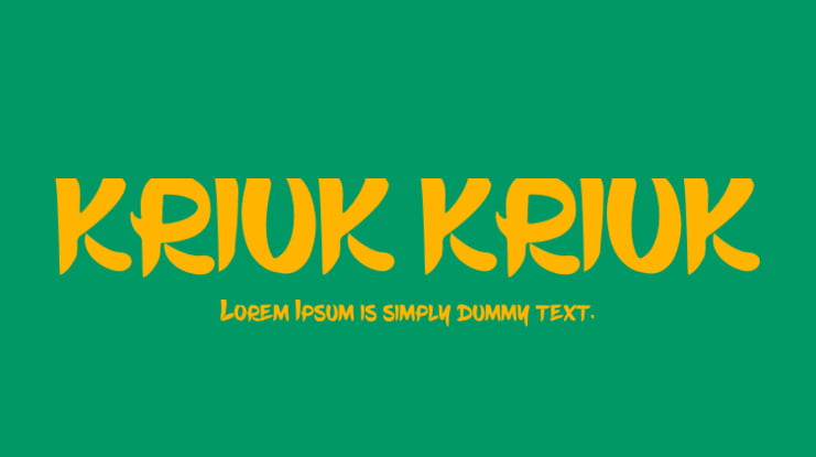 KRIUK KRIUK Font