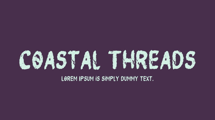 Coastal Threads Font Family