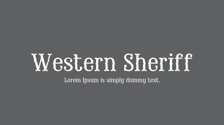 Western Sheriff Font