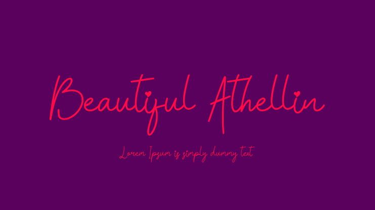 Beautiful Athellin Font Family