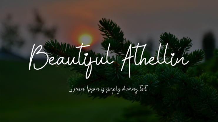 Beautiful Athellin Font Family