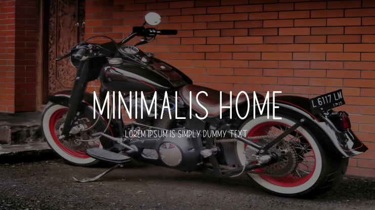 MINIMALIS HOME Font