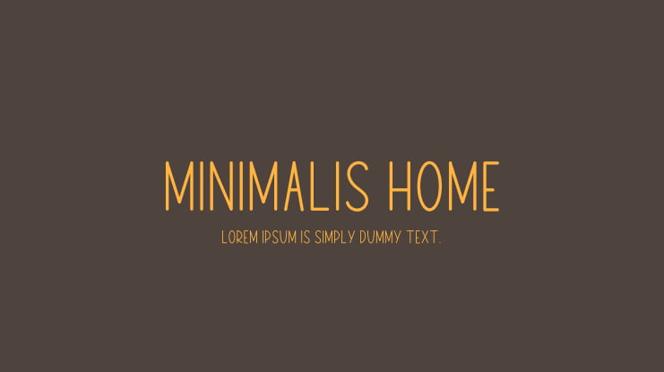 MINIMALIS HOME Font